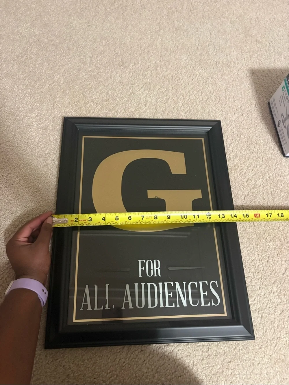 Framed Gold 'G' Wall Art - All Audiences